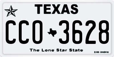 TX license plate CCO3628