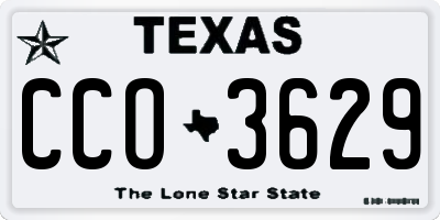 TX license plate CCO3629