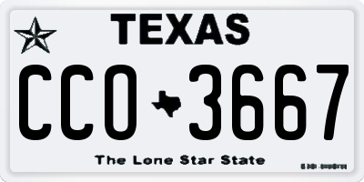 TX license plate CCO3667