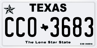 TX license plate CCO3683