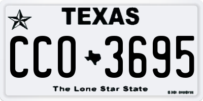 TX license plate CCO3695