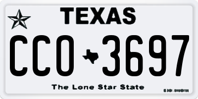 TX license plate CCO3697
