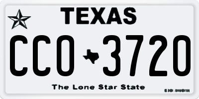 TX license plate CCO3720