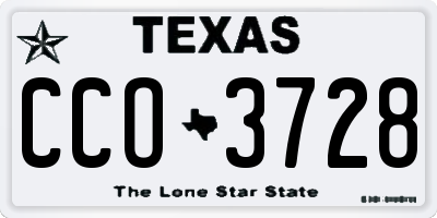 TX license plate CCO3728