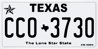 TX license plate CCO3730