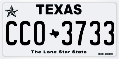 TX license plate CCO3733