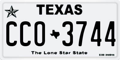 TX license plate CCO3744