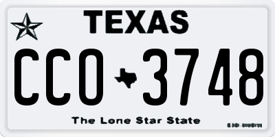 TX license plate CCO3748