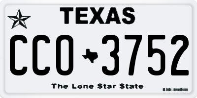 TX license plate CCO3752