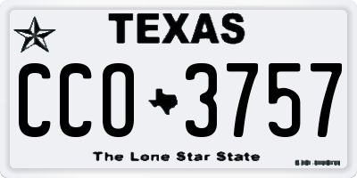 TX license plate CCO3757