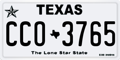 TX license plate CCO3765
