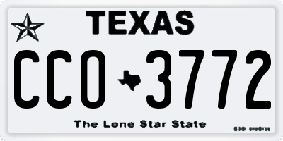 TX license plate CCO3772