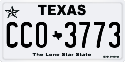 TX license plate CCO3773