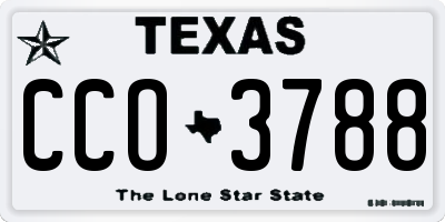 TX license plate CCO3788