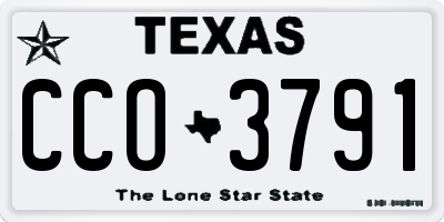 TX license plate CCO3791