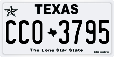 TX license plate CCO3795