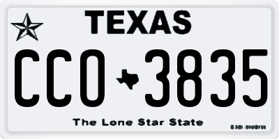 TX license plate CCO3835