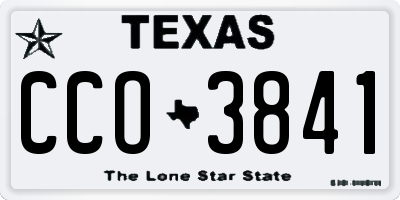 TX license plate CCO3841