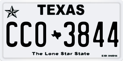 TX license plate CCO3844