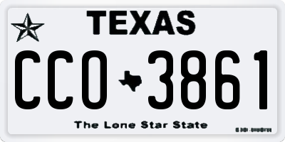 TX license plate CCO3861