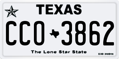 TX license plate CCO3862