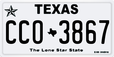 TX license plate CCO3867