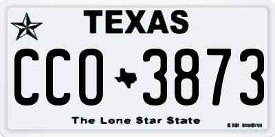 TX license plate CCO3873