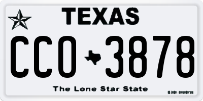 TX license plate CCO3878