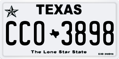 TX license plate CCO3898
