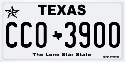 TX license plate CCO3900