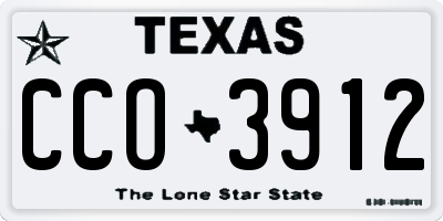 TX license plate CCO3912