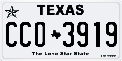 TX license plate CCO3919