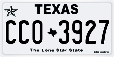 TX license plate CCO3927