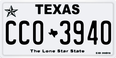 TX license plate CCO3940