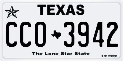 TX license plate CCO3942
