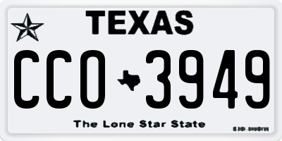 TX license plate CCO3949