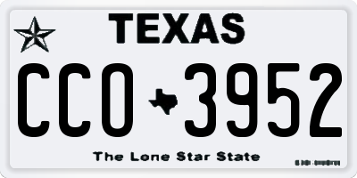 TX license plate CCO3952