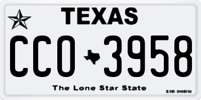 TX license plate CCO3958