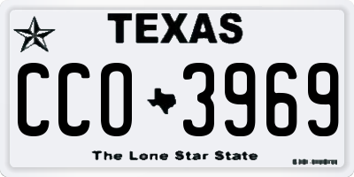 TX license plate CCO3969