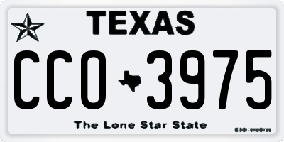 TX license plate CCO3975