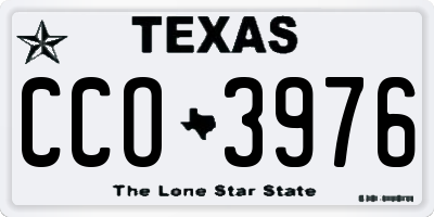 TX license plate CCO3976