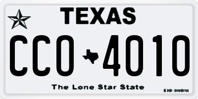 TX license plate CCO4010