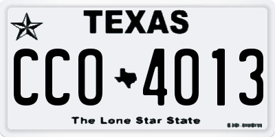 TX license plate CCO4013