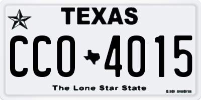 TX license plate CCO4015