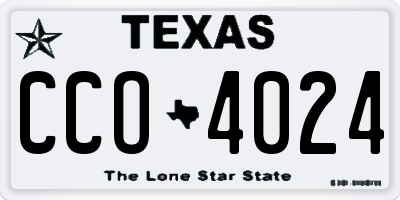 TX license plate CCO4024