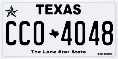 TX license plate CCO4048