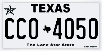 TX license plate CCO4050