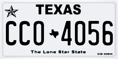 TX license plate CCO4056