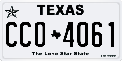 TX license plate CCO4061