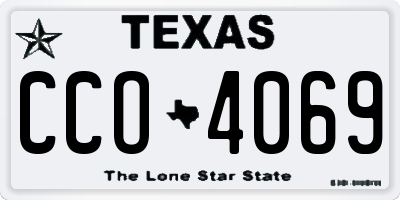 TX license plate CCO4069